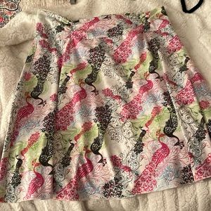 Adorable peacock print skirt